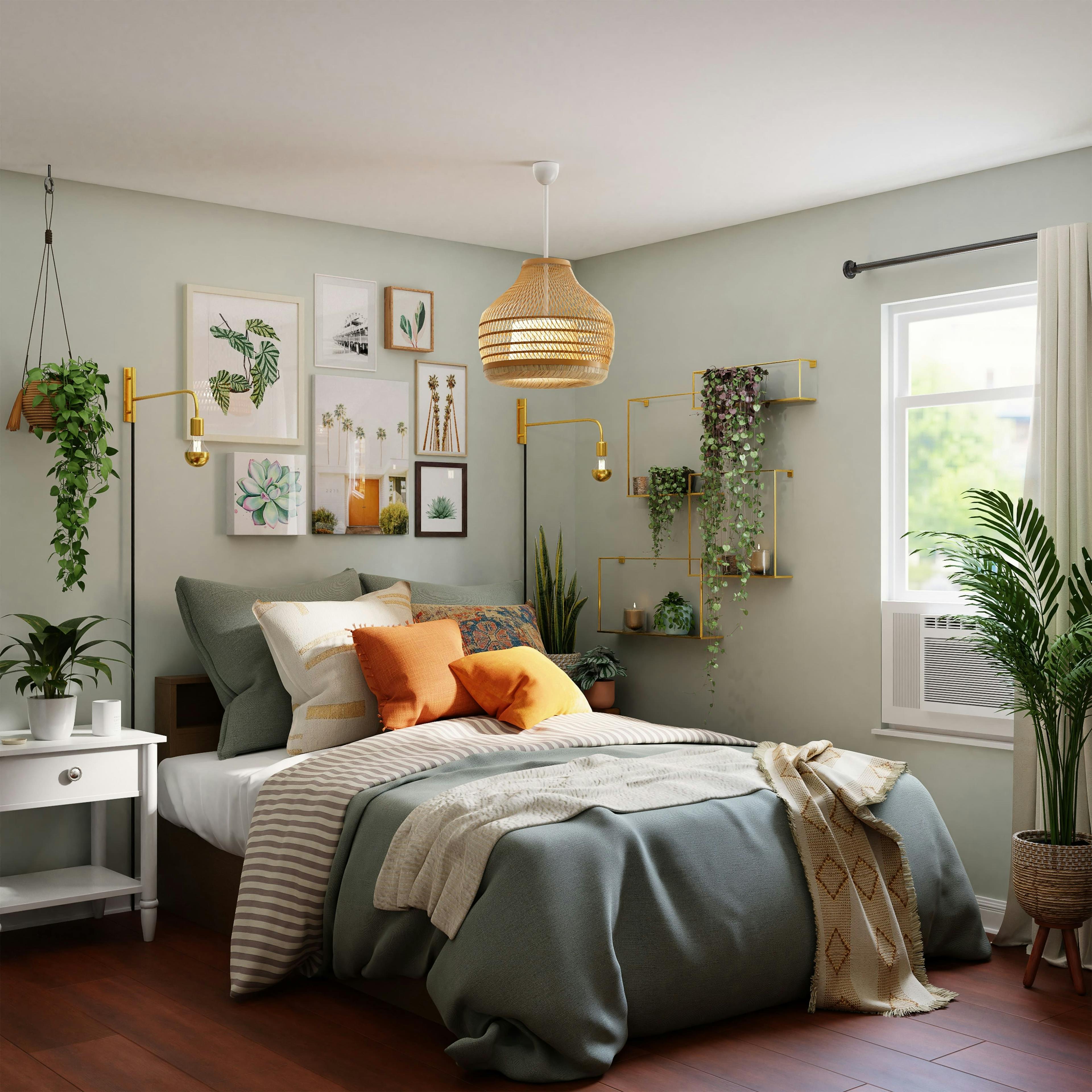 groen-muurverf-slaapkamer