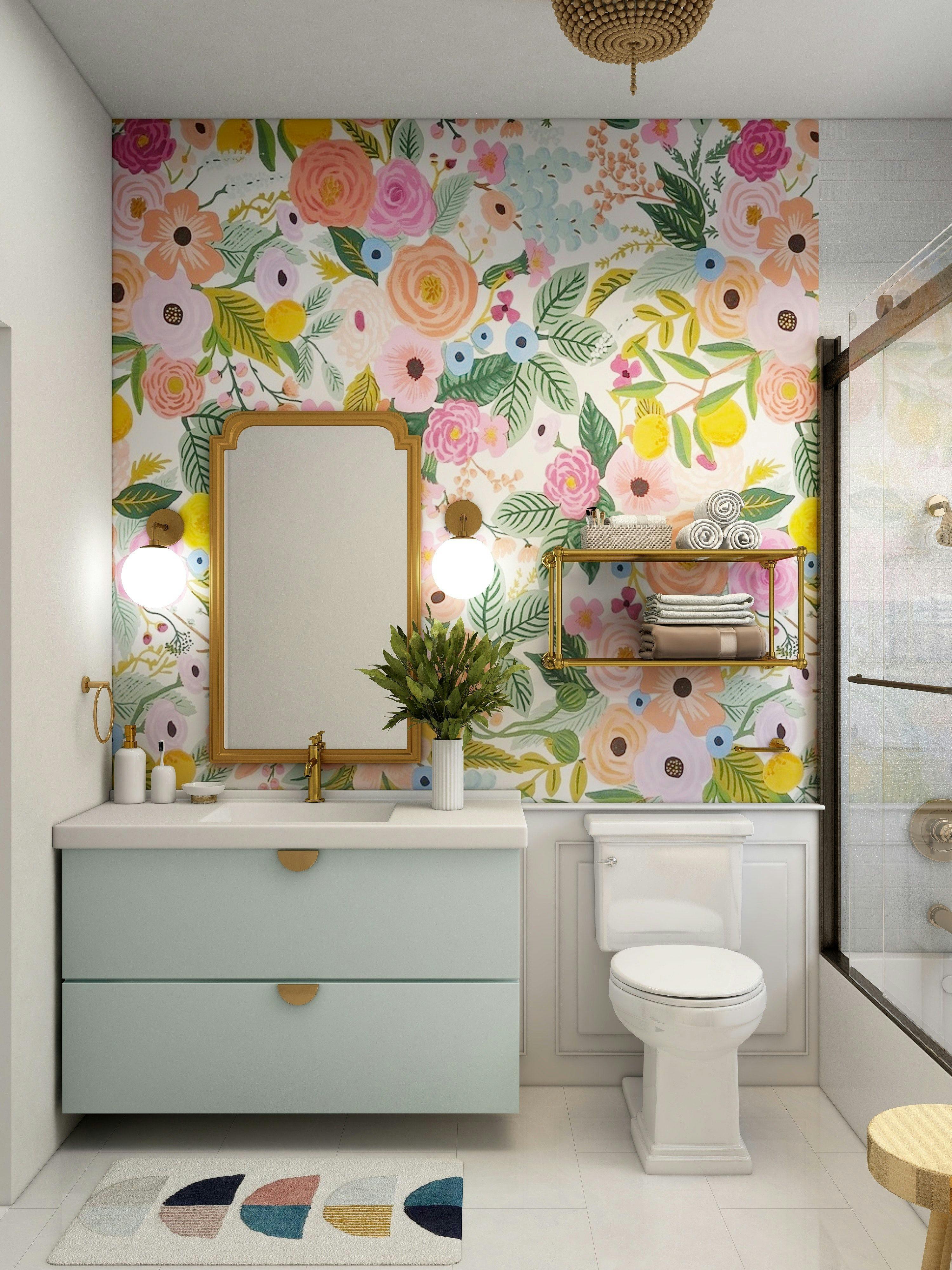 behang-badkamer-kleurrijk