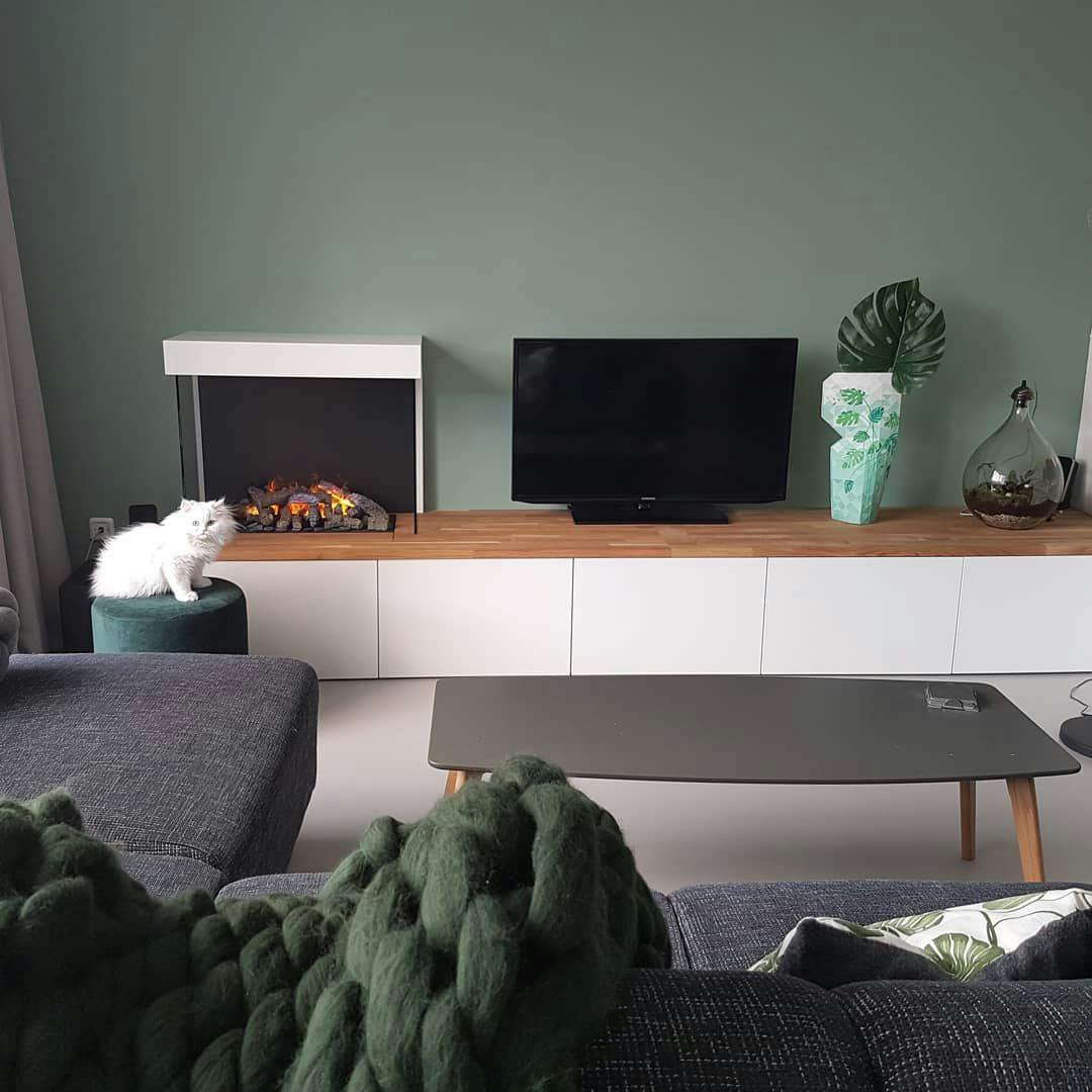 Lagune green in living room